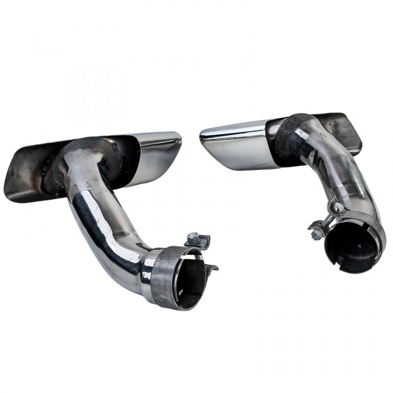 Square Exhaust Tailpipes M50 Look Stainless Steel for BMW X6 E71 30d 40d (2008-2014)
