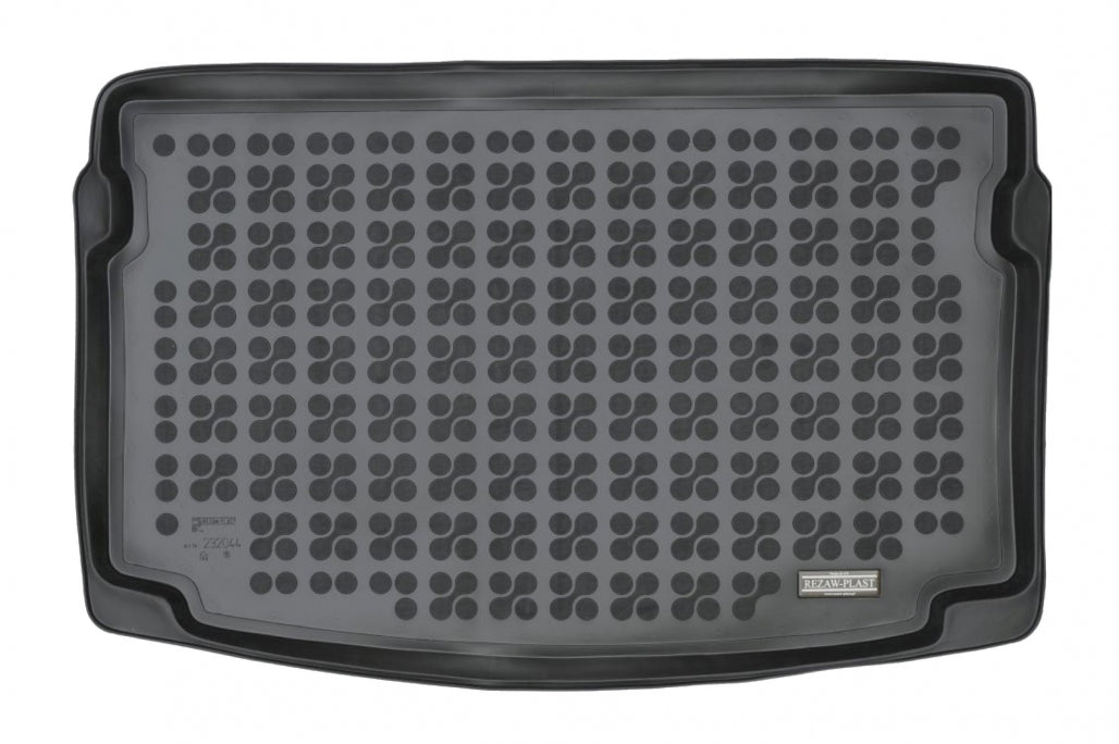 Trunk Mat Rubber compatible with Audi A1 II GB 2018-up, custom-fit cargo liner with 3 cm raised edge, durable and easy to clean.