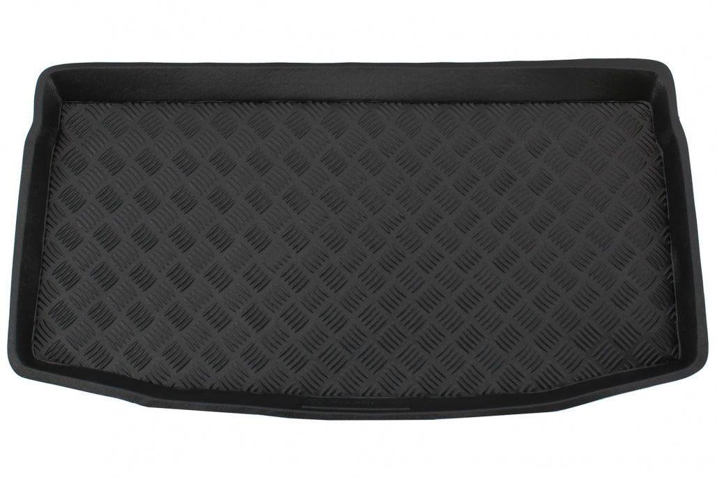 Trunk Mat without Non Slip compatible with Audi A1 II GB 2018-up, polyethylene liner with 3 cm edge, easy-to-clean, odor-free design.