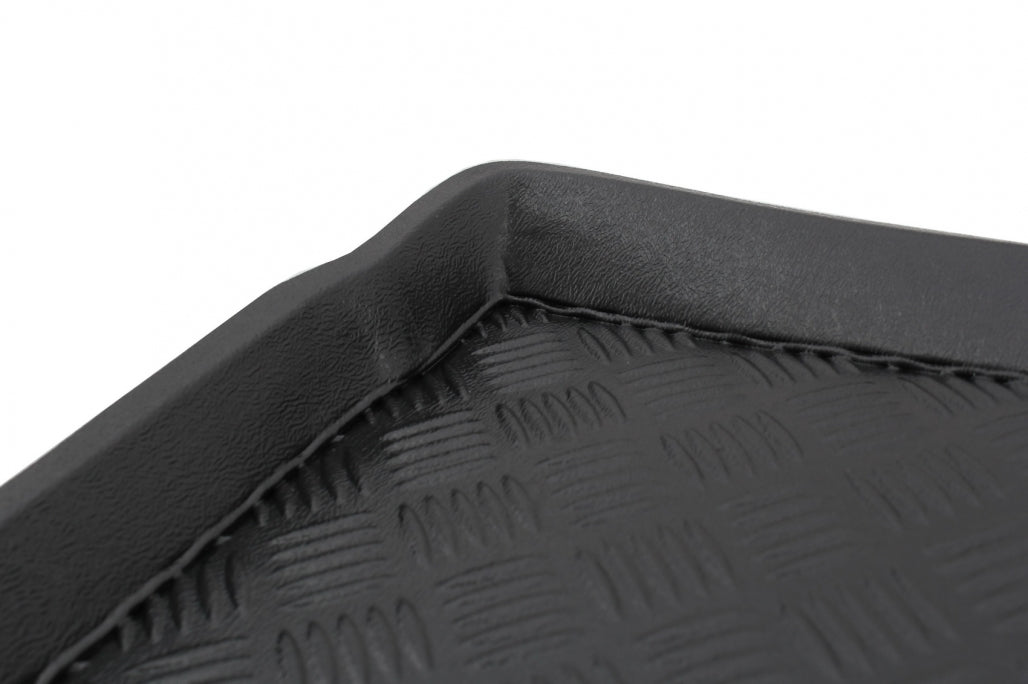 Trunk Mat without Non Slip compatible with Audi A1 II GB 2018-up, polyethylene liner with 3 cm edge, easy-to-clean, odor-free design.