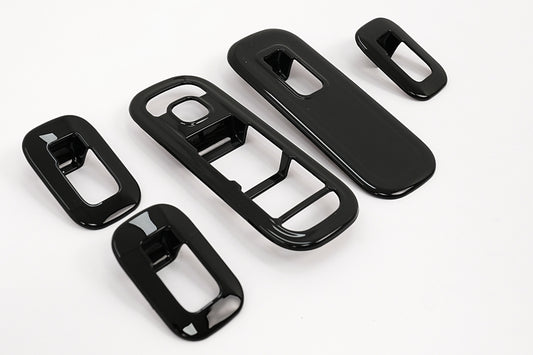 Window Switch Button Covers Glossy Black for Mercedes A-Class W177 V177 LHD (2018–Up)