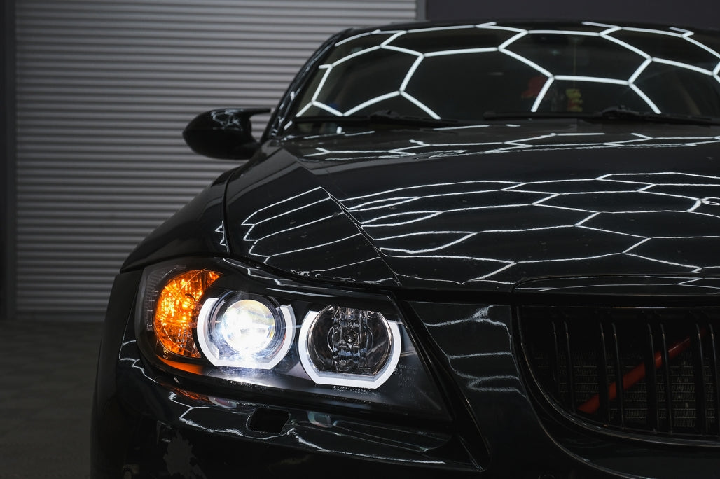 Xenon Headlights U-LED 3D Black for BMW 3 Series E90 E91 LHD (2005–2008)