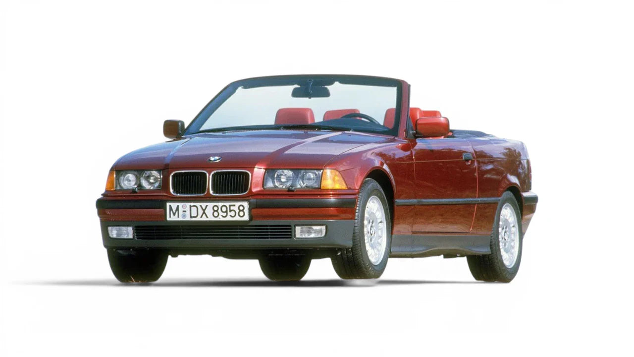 BMW 3 Series Cabriolet E36 1993-1999 aftermarket styling parts, grilles, emblems, carbon fiber parts, spoilers, diffusers, and exterior accessories