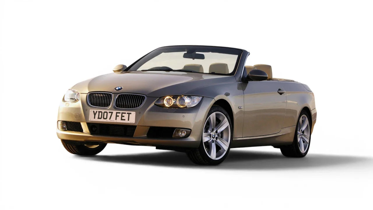 BMW 3 Series Cabriolet E93 2006-2010 aftermarket styling parts, grilles, emblems, carbon fiber parts, spoilers, diffusers, and exterior accessories