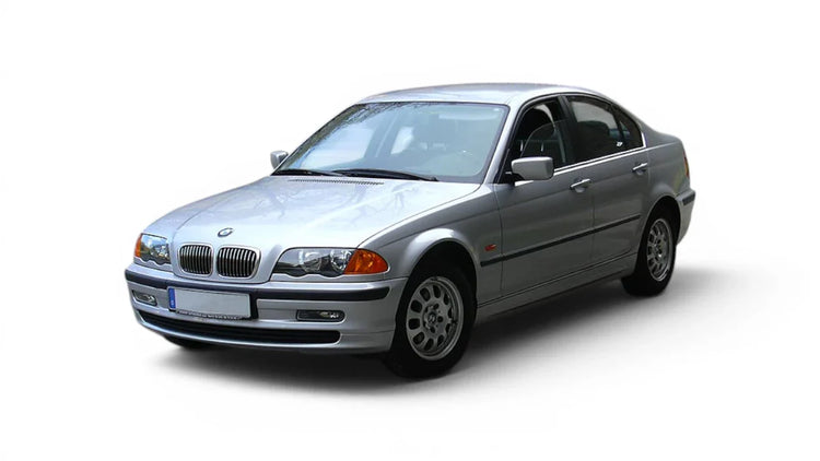 BMW 3 Series Sedan E46 1998-2005 aftermarket styling parts, grilles, emblems, carbon fiber parts, spoilers, diffusers, and exterior accessories
