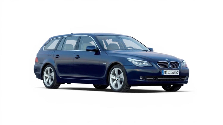 BMW 5 Series Touring E61 2004-2009 aftermarket styling parts, grilles, emblems, carbon fiber parts, spoilers, diffusers, and exterior accessories