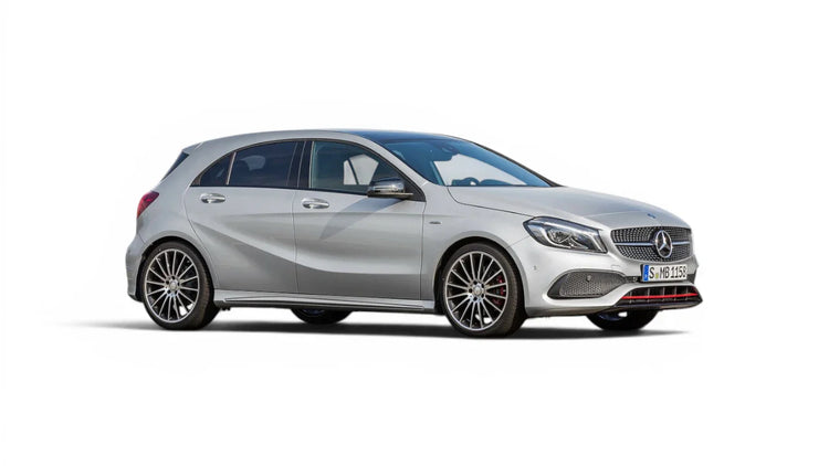 Mercedes-Benz A-Class W176 Facelift 2015-2018 aftermarket styling parts, grilles, emblems, carbon fiber parts, spoilers, diffusers, and exterior accessories