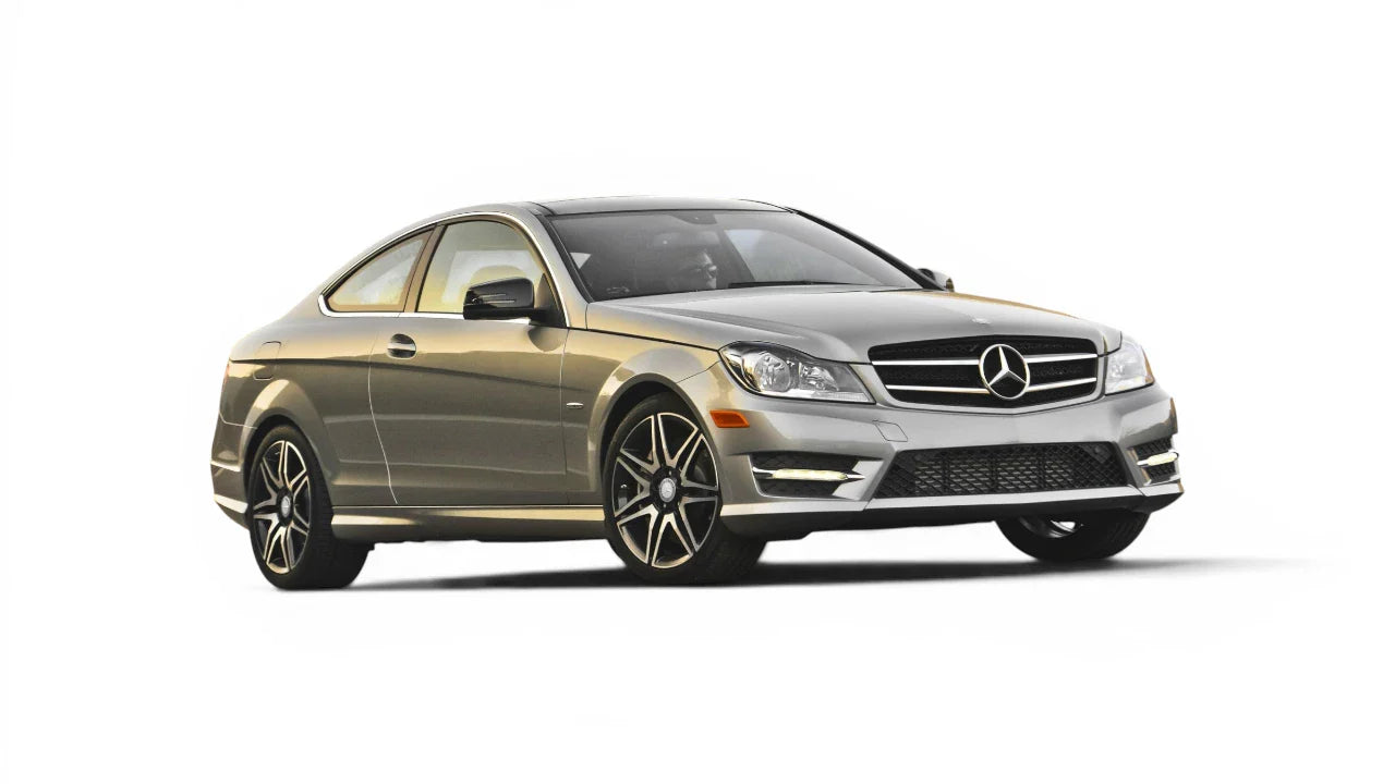 Mercedes-Benz C-Class Coupe C204 2007-2014 aftermarket styling parts, grilles, emblems, carbon fiber parts, spoilers, diffusers, and exterior accessories