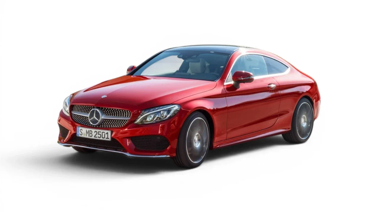 Mercedes-Benz C-Class Coupe C205 2015-2019 aftermarket styling parts, grilles, emblems, carbon fiber parts, spoilers, diffusers, and exterior accessories