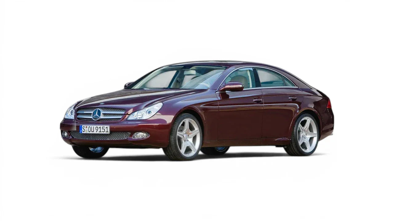 Mercedes-Benz CLS W219 2008-2010 aftermarket styling parts, grilles, emblems, carbon fiber parts, spoilers, diffusers, and exterior accessories