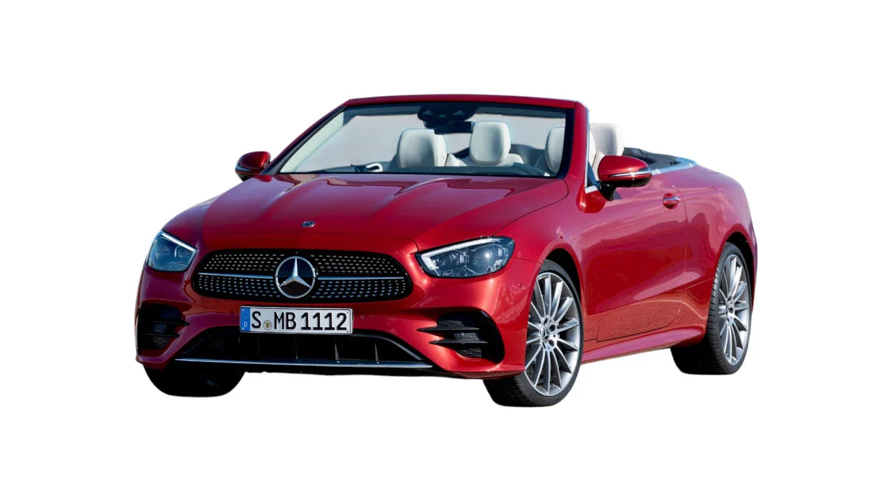 Mercedes-Benz E-Class Cabrio A238 Facelift 2020-2023 aftermarket styling parts, grilles, emblems, carbon fiber parts, spoilers, diffusers, and exterior accessories