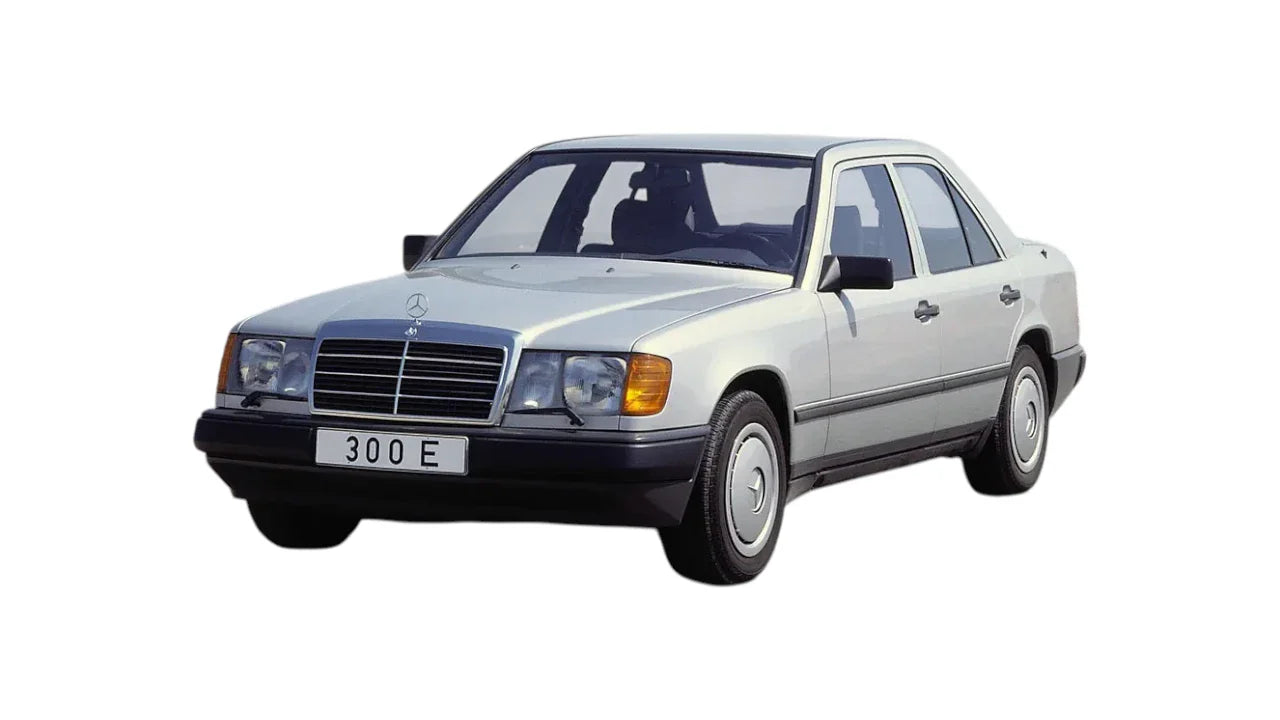 Mercedes-Benz E-Class Sedan W124 1984-1993 aftermarket styling parts, grilles, emblems, carbon fiber parts, spoilers, diffusers, and exterior accessories