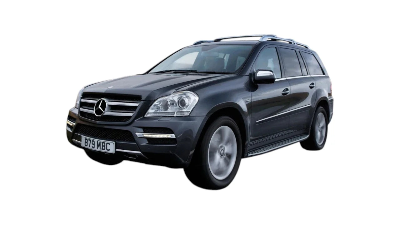 Mercedes-Benz GL SUV X164 2007-2012 aftermarket styling parts, grilles, emblems, carbon fiber parts, bumpers, side steps, and exterior accessories