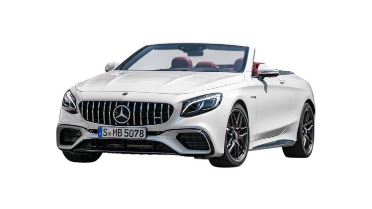 Mercedes-Benz S-Class Cabrio A217 Facelift 2018-2020 aftermarket styling parts, grilles, emblems, carbon fiber parts, spoilers, diffusers, and exterior accessories