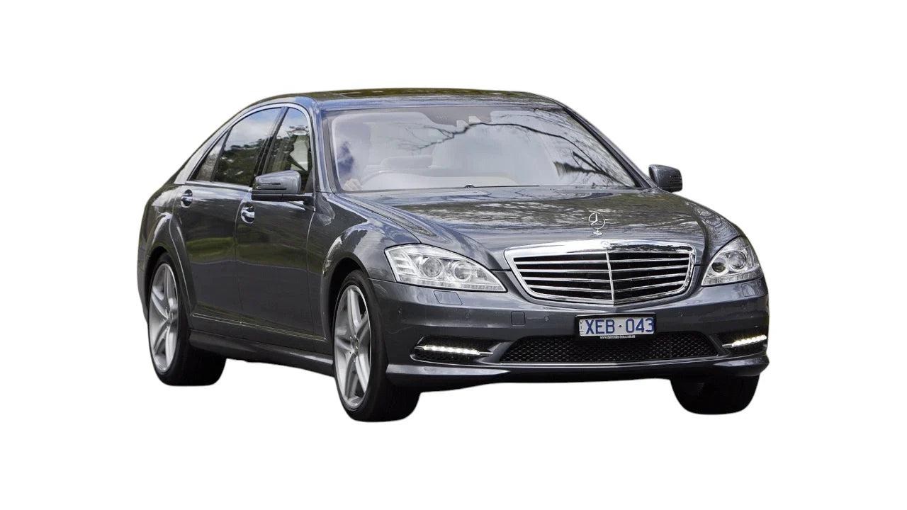 Mercedes-Benz S-Class W221 Facelift 2010-2013 aftermarket styling parts, grilles, emblems, carbon fiber parts, spoilers, diffusers, and exterior accessories