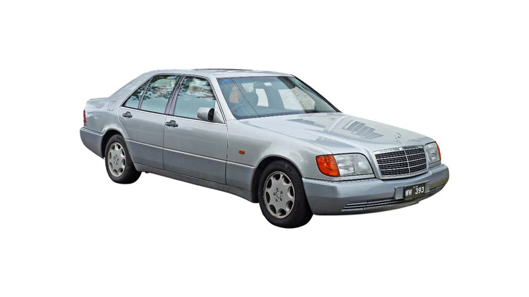 Mercedes-Benz S-Class W140 1991-1998 aftermarket styling parts, grilles, emblems, carbon fiber parts, spoilers, diffusers, and exterior accessories