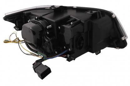 3D Angel Eyes LED DRL Xenon Headlights Black for BMW 3 Series E90 E91 LCI (2008–2011)