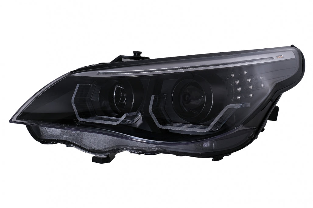 3D LED Angel Eyes Headlights LCI Design for BMW 5 Series E60 E61 (2003–2007)