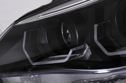 3D LED Angel Eyes Headlights LCI Design for BMW 5 Series E60 E61 (2003–2007)