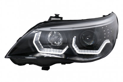 3D LED Angel Eyes Headlights LCI Design for BMW 5 Series E60 E61 (2003–2007)