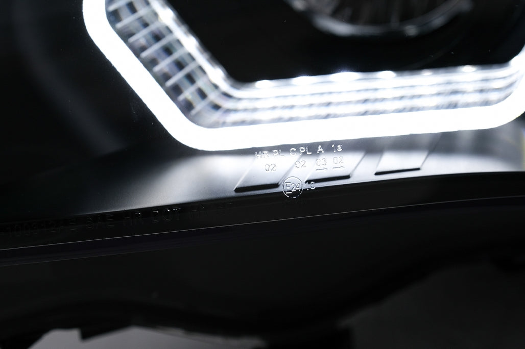 3D LED Angel Eyes Headlights LCI Design for BMW 5 Series E60 E61 (2003–2007)