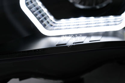 3D LED Angel Eyes Headlights LCI Design for BMW 5 Series E60 E61 (2003–2007)