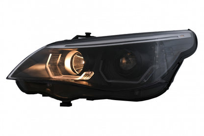 3D LED Angel Eyes Headlights LCI Design for BMW 5 Series E60 E61 (2003–2007)