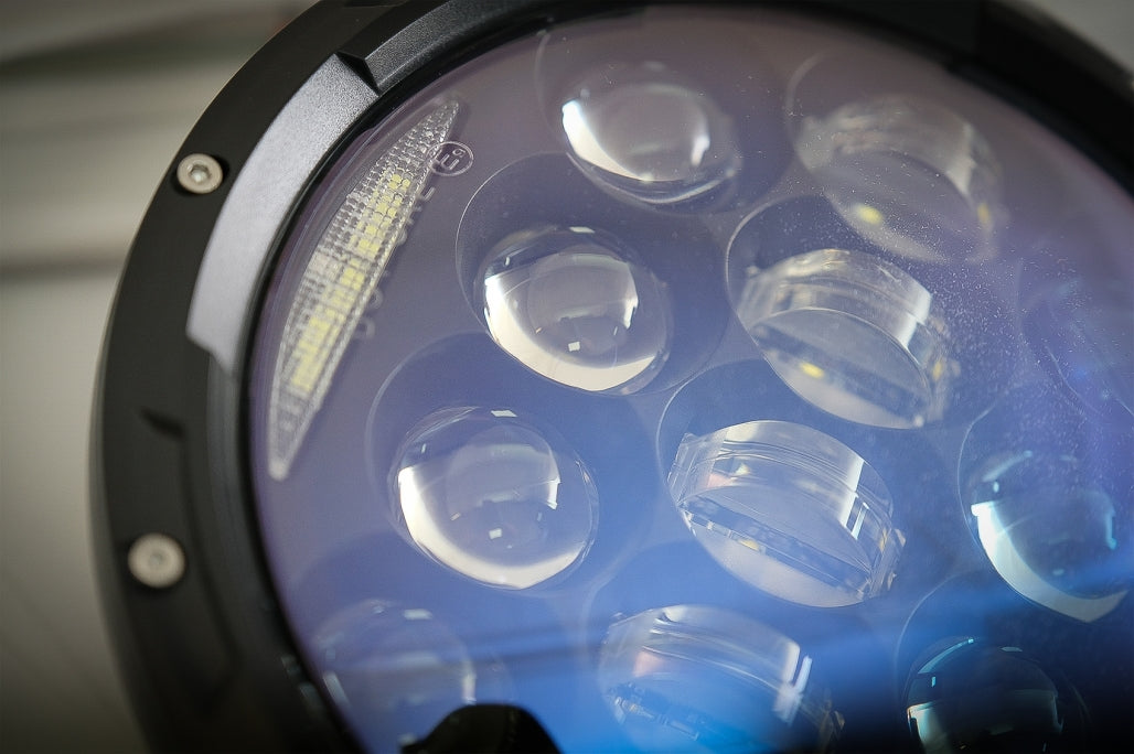 7 Inch CREE LED Headlights Amber Halo DRL for Jeep Wrangler TJ & JK (1997–2018)