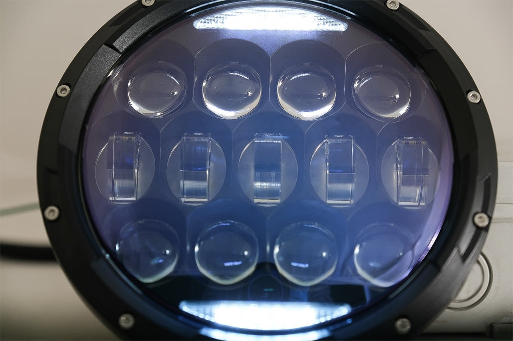 7 Inch CREE LED Headlights Amber Halo DRL for Jeep Wrangler TJ & JK (1997–2018)