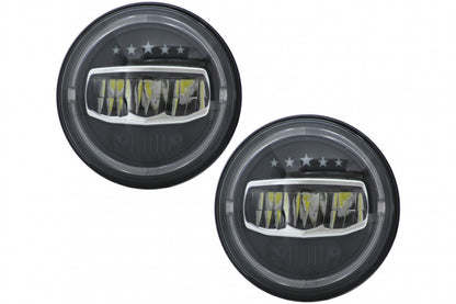 7 Inch CREE LED Headlights Angel Eye Halo DRL 5 Stars Design for Jeep Wrangler JK TJ JL (1997–2017)