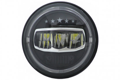7 Inch CREE LED Headlights Angel Eye Halo DRL 5 Stars Design for Jeep Wrangler JK TJ JL (1997–2017)