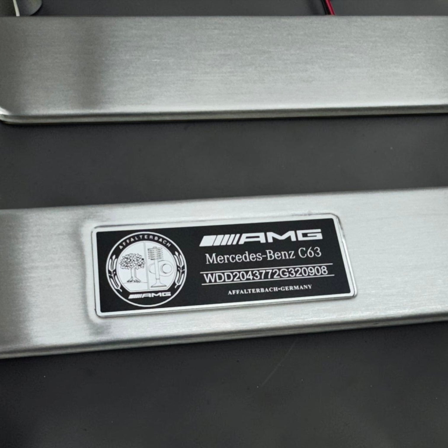 AMG LED White Door Sill Scuff Plates for Mercedes C-Class Coupe C204 C63 (2011–2015)