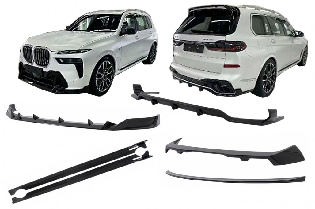 Aero Body Kit Black Knight Design Piano Black for BMW X7 G07 LCI M-Tech (2023-Up)