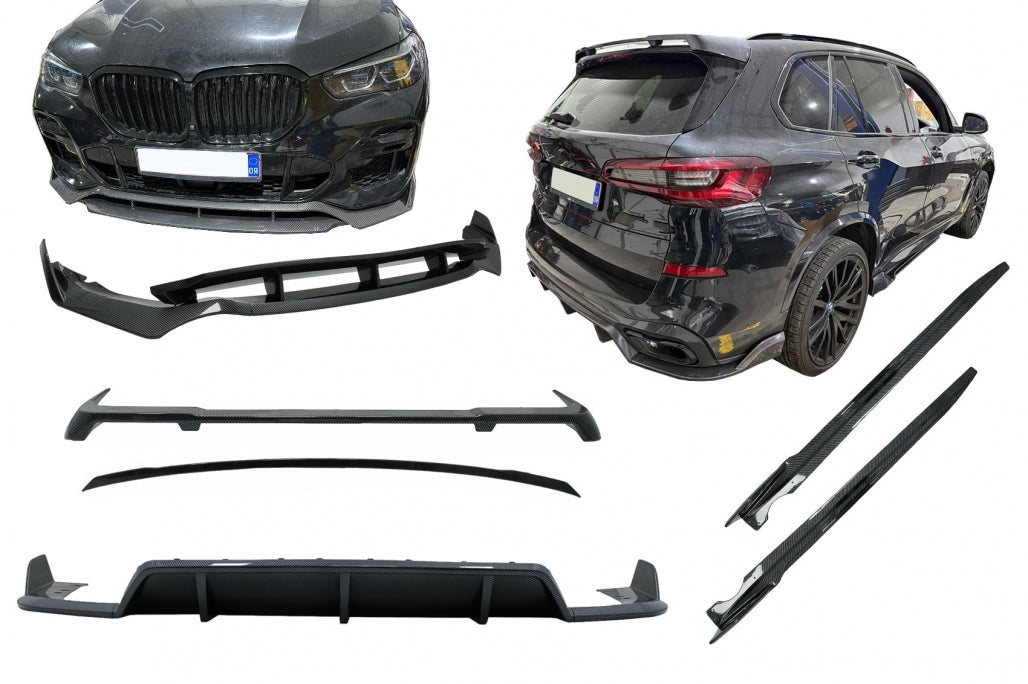 Aero Body Kit M-Tech Black Knight Carbon Fiber Look for BMW X5 G05 (2018-2022)