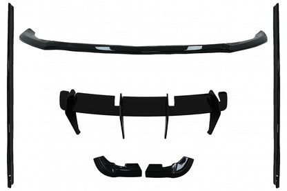Aero Body Kit Piano Black for Mercedes A-Class W176 Sport Line (2015–2018)