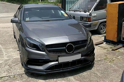 Aero Body Kit Piano Black for Mercedes A-Class W176 Sport Line (2015–2018)