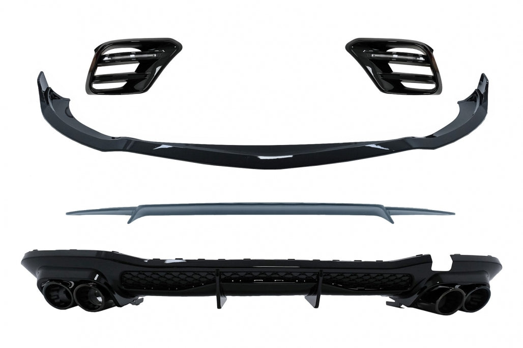 Aero Body Kit Piano Black for Mercedes S-Class W223 Limousine AMG Sport Line (2020-up)