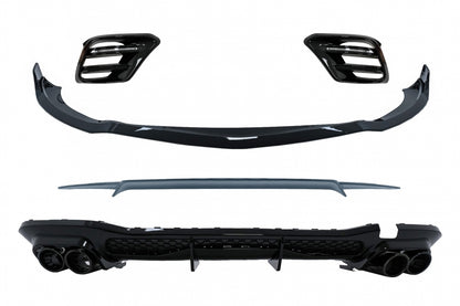 Aero Body Kit Piano Black for Mercedes S-Class W223 Limousine AMG Sport Line (2020-up)