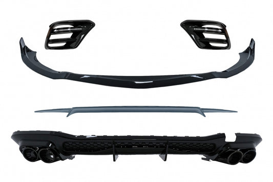 Aero Body Kit Piano Black for Mercedes S-Class W223 Limousine AMG Sport Line (2020-up)