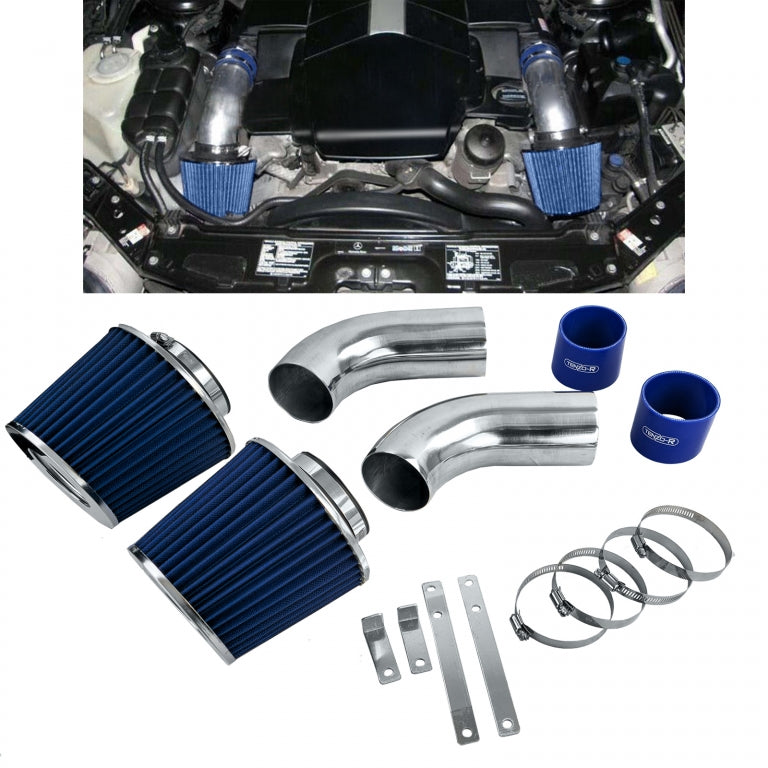Air Intake Kit with Blue Sports Air Filter for Mercedes S-Class W220 S320 S430 (1998–2005)