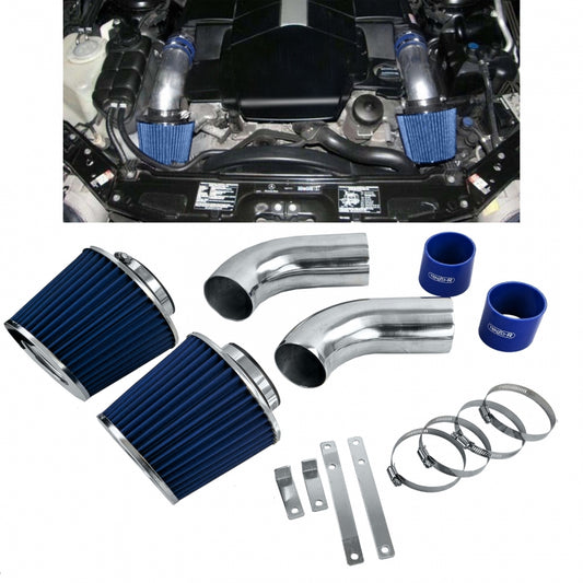 Air Intake Kit with Blue Sports Air Filter for Mercedes S-Class W220 S320 S430 (1998–2005)