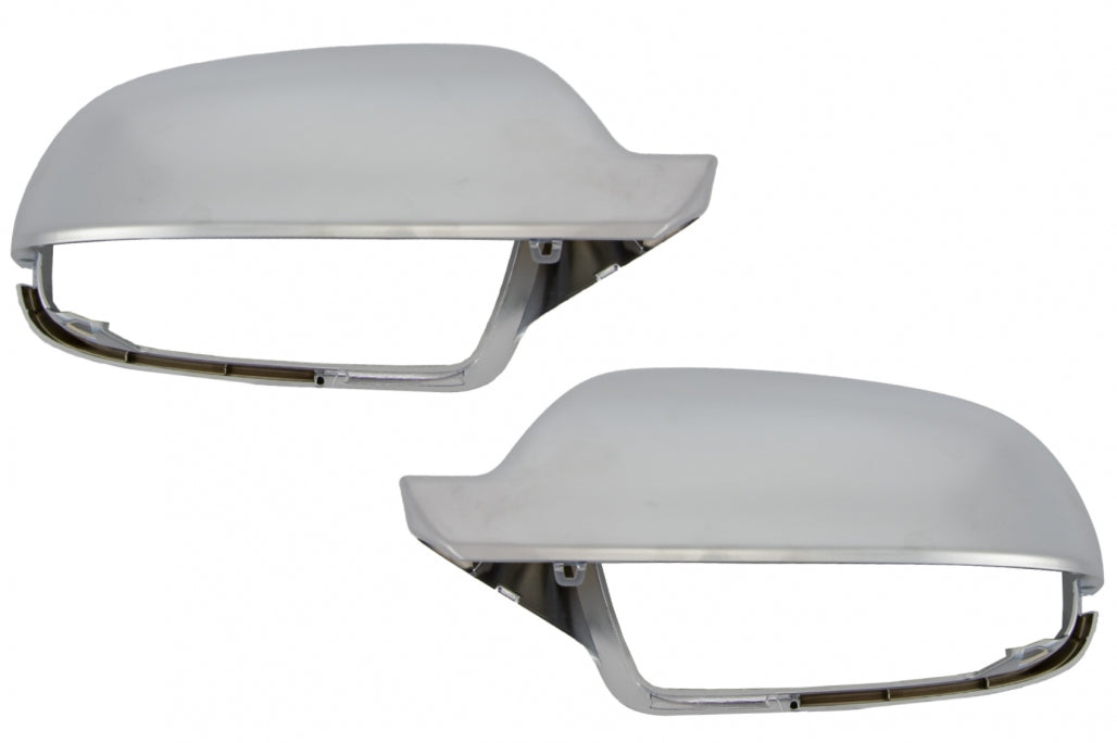 Aluminum Finish Mirror Covers for Audi A5 8T  A4 B8.5  A3 8P (Without Side Assist)