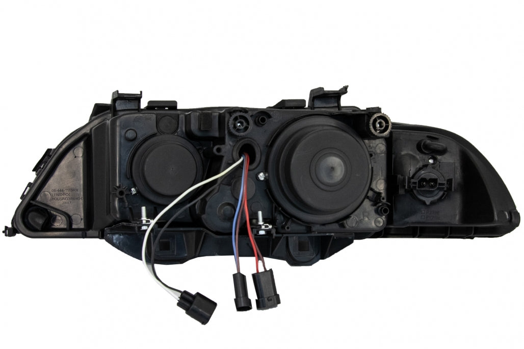 Angel Eyes Headlights Black Grey Edition for BMW 5 Series E39 Sedan Touring (1996–2003)