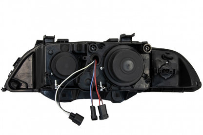 Angel Eyes Headlights Black Grey Edition for BMW 5 Series E39 Sedan Touring (1996–2003)