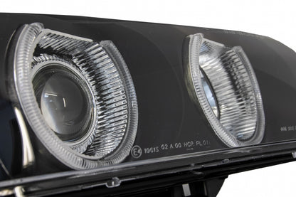 Angel Eyes Headlights Black Grey Edition for BMW 5 Series E39 Sedan Touring (1996–2003)