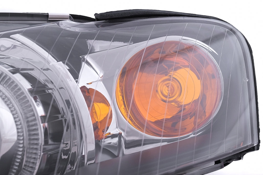 Angel Eyes Headlights Black for Audi A4 B7 Avant / Sedan (2004–2008)