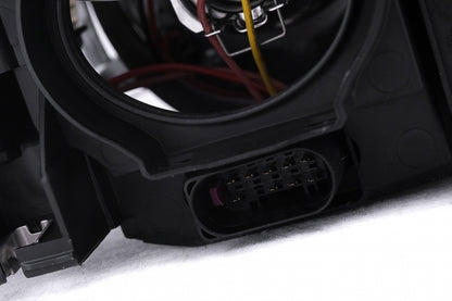 Angel Eyes Headlights Black for Audi A4 B7 Avant / Sedan (2004–2008)