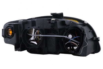 Angel Eyes Headlights Black for Audi A4 B7 Avant / Sedan (2004–2008)
