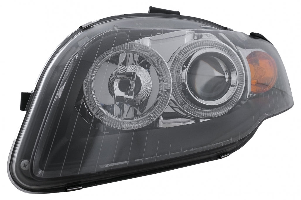 Angel Eyes Headlights Black for Audi A4 B7 Avant / Sedan (2004–2008)