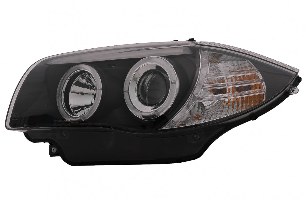 Angel Eyes Headlights Black for BMW 1 Series E81 E82 E87 E88 (2004–2011)